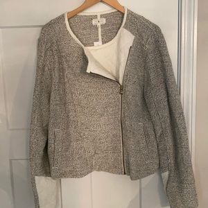 Lou & Grey Gray Cream and gray  blazer size XL Never Worn